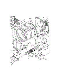 Upper / Lower Bulkhead parts for Kenmore Dryer 110.97502820 (11097502820, 110 97502820) from AppliancePartsPros.com