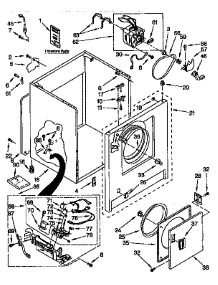 Cabinet Parts parts for Kenmore Dryer 110.97510100 (11097510100, 110 97510100) from AppliancePartsPros.com