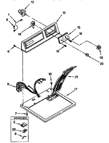 Top And Console Parts parts for Kenmore Dryer 110.97510100 (11097510100, 110 97510100) from AppliancePartsPros.com