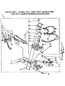 Burner Assembly parts for Kenmore Dryer 110.97510100 (11097510100, 110 97510100) from AppliancePartsPros.com