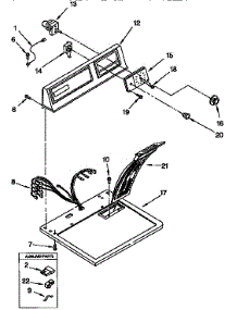 Top And Console Parts parts for Kenmore Dryer 110.97511100 (11097511100, 110 97511100) from AppliancePartsPros.com