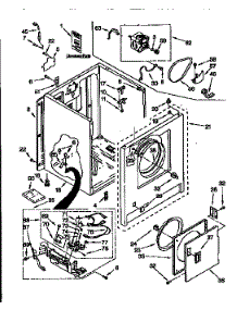Cabinet parts for Sears Dryer 11097511110 from AppliancePartsPros.com