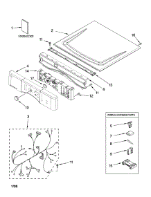 Top And Console Parts parts for Kenmore Dryer 110.97511701 (11097511701, 110 97511701) from AppliancePartsPros.com