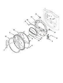 Door Parts, Optional Parts (Not Included) parts for Kenmore Dryer 110.97511702 (11097511702, 110 97511702) from AppliancePartsPros.com