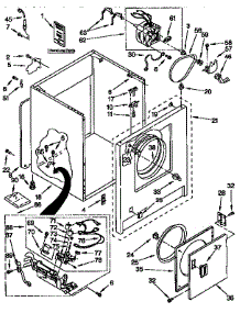 Cabinet Parts parts for Kenmore Dryer 110.97520100 (11097520100, 110 97520100) from AppliancePartsPros.com