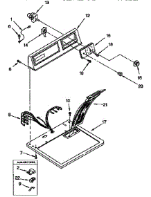 Top And Console Parts parts for Kenmore Dryer 110.97520100 (11097520100, 110 97520100) from AppliancePartsPros.com