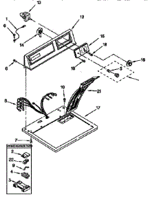 Top And Console parts for Kenmore Dryer 110.97520110 (11097520110, 110 97520110) from AppliancePartsPros.com