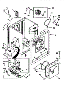 Cabinet parts for Kenmore Dryer 110.97529130 (11097529130, 110 97529130) from AppliancePartsPros.com