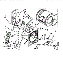 Bulkhead parts for Kenmore Dryer 110.97529130 (11097529130, 110 97529130) from AppliancePartsPros.com