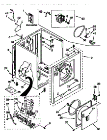 Cabinet parts for Kenmore Dryer 110.97530100 (11097530100, 110 97530100) from AppliancePartsPros.com