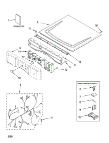 Top And Console Parts parts for Kenmore Dryer 110.97531700 (11097531700, 110 97531700) from AppliancePartsPros.com