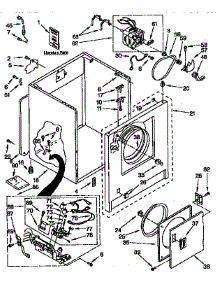 Cabinet Parts parts for Kenmore Dryer 110.97550100 (11097550100, 110 97550100) from AppliancePartsPros.com