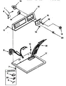 Top And Console Parts parts for Kenmore Dryer 110.97550100 (11097550100, 110 97550100) from AppliancePartsPros.com
