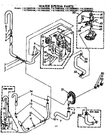 Water System Parts parts for Kenmore Washer 110.73985800 (11073985800, 110 73985800) from AppliancePartsPros.com