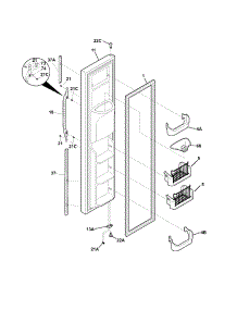 Freezer Door parts for Kenmore Refrigerator 253.56279404 (25356279404, 253 56279404) from AppliancePartsPros.com