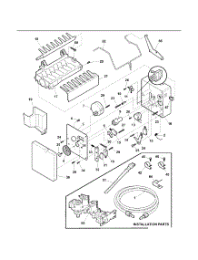 Ice Maker parts for Kenmore Refrigerator 253.56282405 (25356282405, 253 56282405) from AppliancePartsPros.com