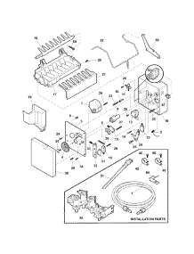 Ice Maker parts for Kenmore Refrigerator 253.56283400 (25356283400, 253 56283400) from AppliancePartsPros.com