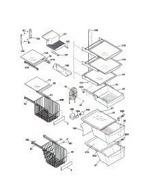 Shelves parts for Kenmore Refrigerator 253.56283405 (25356283405, 253 56283405) from AppliancePartsPros.com
