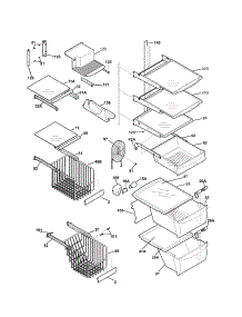 Shelves parts for Kenmore Refrigerator 253.56284400 (25356284400, 253 56284400) from AppliancePartsPros.com