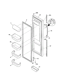 Refrigerator Door parts for Kenmore Refrigerator 253.56284404 (25356284404, 253 56284404) from AppliancePartsPros.com
