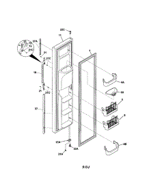 Freezer Door parts for Kenmore Refrigerator 253.56289404 (25356289404, 253 56289404) from AppliancePartsPros.com