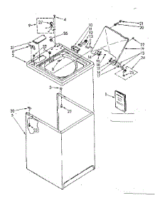 Top And Cabinet Parts parts for Kenmore Washer 110.82791620 (11082791620, 110 82791620) from AppliancePartsPros.com