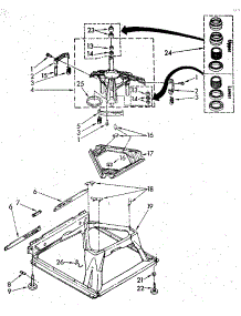 Machine Base Parts parts for Kenmore Washer 110.82791710 (11082791710, 110 82791710) from AppliancePartsPros.com