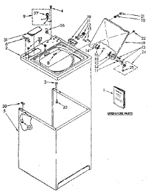Top And Cabinet Parts parts for Kenmore Washer 110.82791810 (11082791810, 110 82791810) from AppliancePartsPros.com