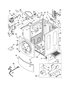 Cabinet parts for Kenmore Dryer 110.82822101 (11082822101, 110 82822101) from AppliancePartsPros.com