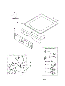 Top And Console parts for Kenmore Dryer 110.82822101 (11082822101, 110 82822101) from AppliancePartsPros.com