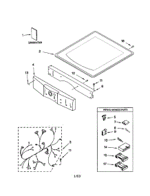 Top And Console parts for Kenmore Dryer 110.82822102 (11082822102, 110 82822102) from AppliancePartsPros.com
