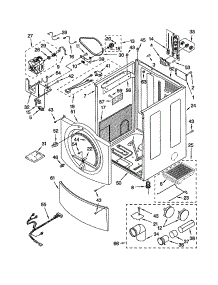 Cabinet parts for Kenmore Dryer 110.82824102 (11082824102, 110 82824102) from AppliancePartsPros.com