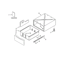 Pedestal parts for Kenmore Dryer 110.82826101 (11082826101, 110 82826101) from AppliancePartsPros.com
