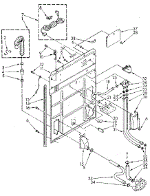 Rear Panel parts for Kenmore Washer 110.82870020 (11082870020, 110 82870020) from AppliancePartsPros.com