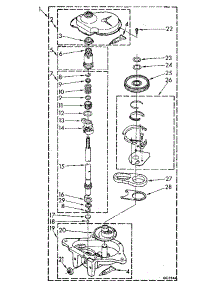 Gearcase / Transmission parts for Kenmore Washer 110.82870020 (11082870020, 110 82870020) from AppliancePartsPros.com