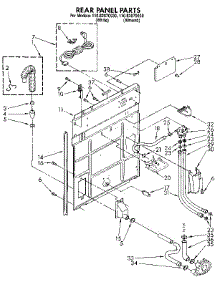 Rear Panel parts for Kenmore Washer 110.82870030 (11082870030, 110 82870030) from AppliancePartsPros.com