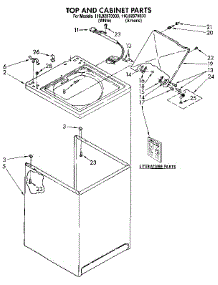 Top And Cabinet parts for Kenmore Washer 110.82870030 (11082870030, 110 82870030) from AppliancePartsPros.com