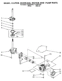 Brake, Clutch, Gearcase, Motor And Pump parts for Kenmore Washer 110.82870030 (11082870030, 110 82870030) from AppliancePartsPros.com
