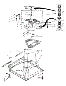 Machine Base parts for Kenmore Washer 110.82870110 (11082870110, 110 82870110) from AppliancePartsPros.com