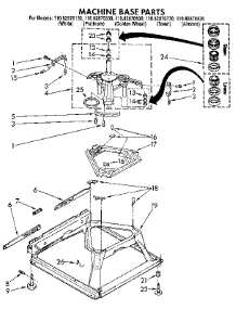 Machine Base parts for Kenmore Washer 110.82870330 (11082870330, 110 82870330) from AppliancePartsPros.com