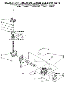 Brake, Clutch, Gearcase, Motor And Pump parts for Kenmore Washer 110.82870630 (11082870630, 110 82870630) from AppliancePartsPros.com