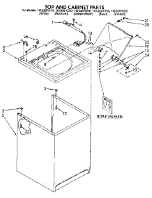 Top And Cabinet parts for Kenmore Washer 110.82870630 (11082870630, 110 82870630) from AppliancePartsPros.com