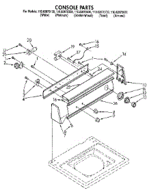 Console parts for Kenmore Washer 110.82870730 (11082870730, 110 82870730) from AppliancePartsPros.com