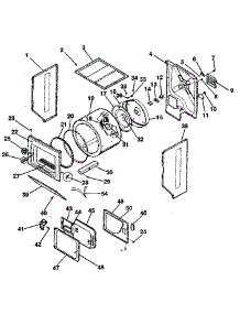 Dryer-Cabinet, Drum, Heater parts for Kenmore Washer Dryer Combo 417.99463800 (41799463800, 417 99463800) from AppliancePartsPros.com