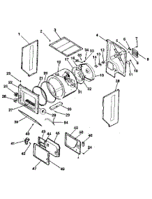 Dryer-Cabinet, Drum, Heater parts for Kenmore Washer Dryer Combo 417.99463810 (41799463810, 417 99463810) from AppliancePartsPros.com