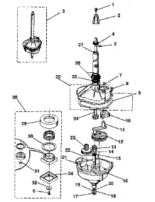 Transmission parts for Kenmore Washer Dryer Combo 417.99463820 (41799463820, 417 99463820) from AppliancePartsPros.com