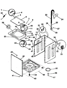 Washer-Cabinet, Top Panel, Base parts for Kenmore Washer Dryer Combo 417.99464100 (41799464100, 417 99464100) from AppliancePartsPros.com