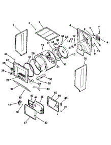 Dryer-Cabinet, Drum, Heater parts for Kenmore Washer Dryer Combo 417.99464810 (41799464810, 417 99464810) from AppliancePartsPros.com