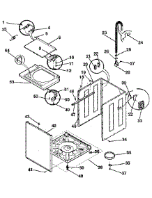 Washer-Cabinet, Top Panel, Base parts for Kenmore Washer Dryer Combo 417.99464810 (41799464810, 417 99464810) from AppliancePartsPros.com