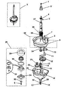 Transmission parts for Kenmore Washer Dryer Combo 417.99464810 (41799464810, 417 99464810) from AppliancePartsPros.com